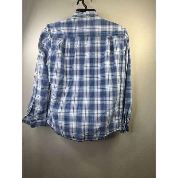 Tommy Bahama Denim Mens Blue Plaid Button Down Shirt Size S - Picture 3 of 7